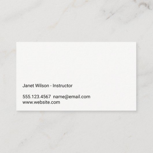 ヨガロゴ |モダン | 名刺 (裏面)