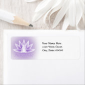 ヨガロータスウーマンフラワーバイオレット差出人住所 ラベル (インサイチュ)