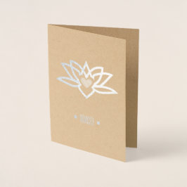 ヨガロータスハートナマステ 箔カード