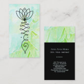 *~*ヨガロータスパステルピーオンマッサージ霊気ヒーラー 名刺 (正面/裏面)