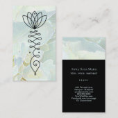 ~*ヨガロータスパステルマッサージ霊気ヒーラーピーニー 名刺 (正面/裏面)