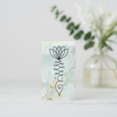 ~*ヨガロータスパステルマッサージ霊気ヒーラーピーニー 名刺 (スタンド正面)