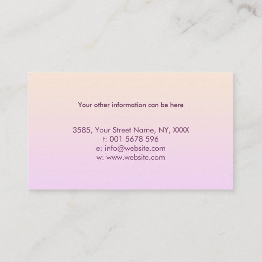 ヨガロータスフラワーポーズ 名刺 (裏面)