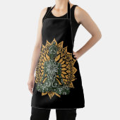 ヨガロータスポーズゼングラフィック エプロン (インサイチュ)