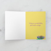 ヨガロータスポーズハッピーバースデー カード (内部)