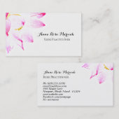 *~*ヨガロータス霊気エネルギーヒーラーライト塗り潰し 名刺 (正面/裏面)