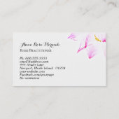 *~*ヨガロータス霊気エネルギーヒーラーライト塗り潰し 名刺 (裏面)