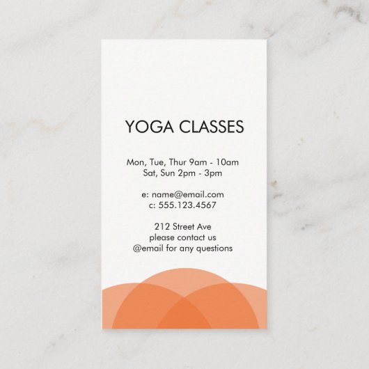 ヨガロータス 名刺 (裏面)