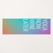 ヨガ今ワイン後おもしろいの水色 ヨガマット (正面(横))