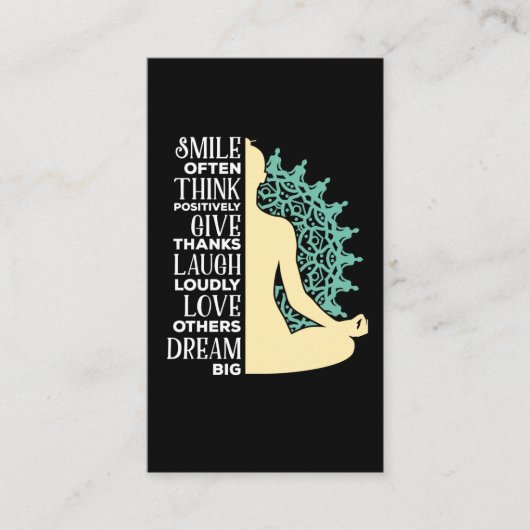 ヨガ仏教瞑想引用文禅 名刺 (正面)