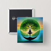 ヨガ仲介 缶バッジ (正面&裏面)