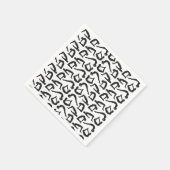 ヨガ位置シルエット スタンダードカクテルナプキン (角)