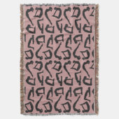 ヨガ位置シルエット スローブランケット (正面縦)