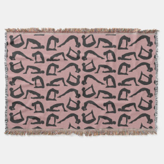 ヨガ位置シルエット スローブランケット