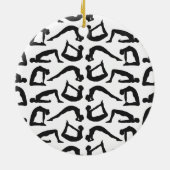 ヨガ位置シルエット セラミックオーナメント (裏面)