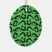 ヨガ位置シルエット セラミックオーナメント (右)