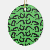 ヨガ位置シルエット セラミックオーナメント (左)