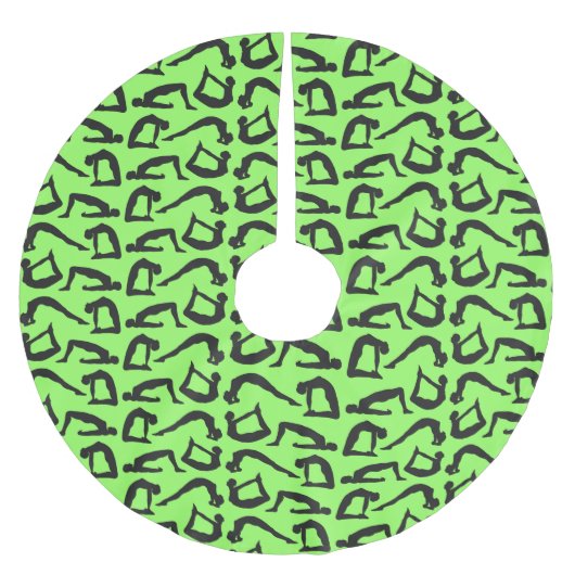 ヨガ位置シルエット ブラッシュドポリエステルツリースカート (正面)