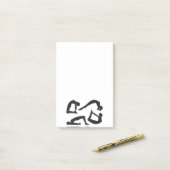 ヨガ位置シルエット ポストイット (デスク上)