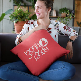 ヨガ体とヨガポーズグラフィックプリント ランバークッション