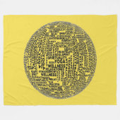 ヨガ信仰 フリースブランケット (正面(横))