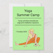 ヨガ健康カスタムクラスキャンプリトリート 招待状 (正面)