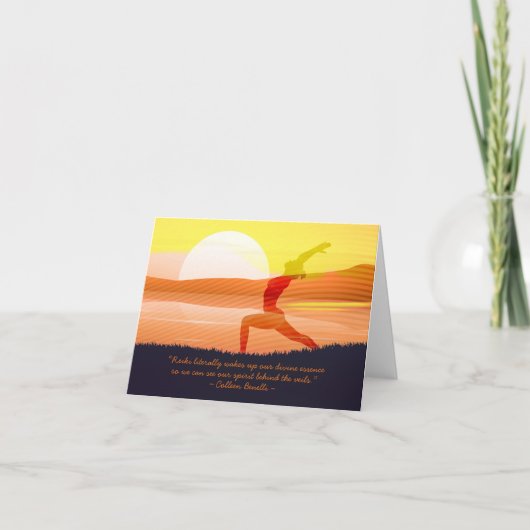 ヨガ先生サンサルテイションハーフムーンポーズ引用文 カード (正面)