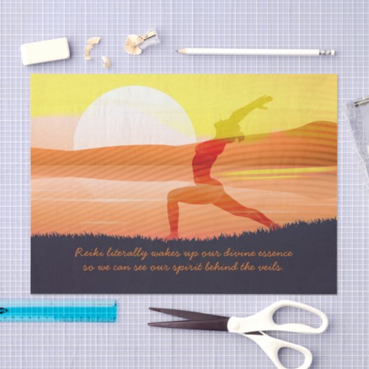 ヨガ先生サンサルテイションハーフムーンポーズ引用文 薄葉紙 (クラフト)