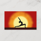 ヨガ先生サンライズポーズ横型名刺 名刺 (裏面)