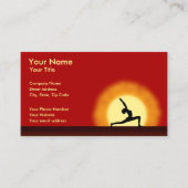 ヨガ先生サンライズポーズ横型名刺 名刺 (正面)