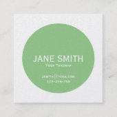 ヨガ先生セージヨガインストラクター モダン スクエア名刺 (正面)