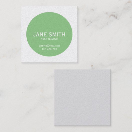 ヨガ先生セージヨガインストラクター モダン スクエア名刺 (正面/裏面)