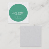 ヨガ先生ブルーヨガインストラクター モダン スクエア名刺 (正面/裏面)