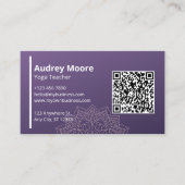 ヨガ先生マンダラパープル 名刺 (正面)