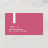ヨガ先生モダンストライプ平桃色ガーリー 名刺 (裏面)