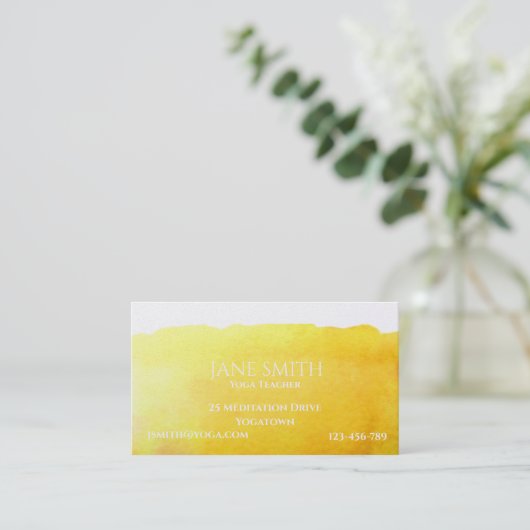 ヨガ先生ヨガインストラクターヒーリング瞑想 名刺 (スタンド正面)