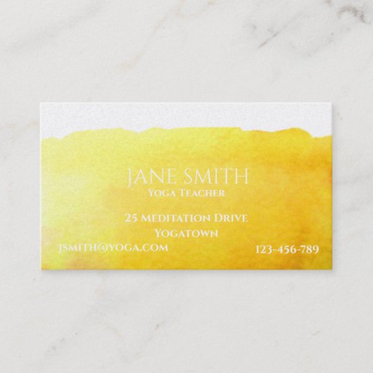 ヨガ先生ヨガインストラクターヒーリング瞑想 名刺 (正面)