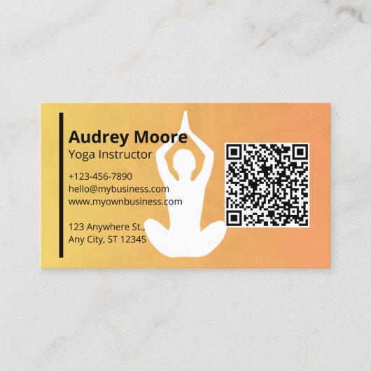 ヨガ先生ヨガインストラクターヨガスタジオ 名刺 (正面)