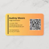 ヨガ先生ヨガインストラクターヨガスタジオQRコード 名刺 (正面)