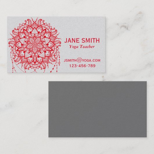 ヨガ先生ヨガインストラクター曼荼羅 名刺 (正面/裏面)