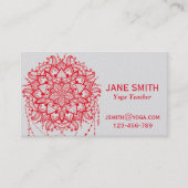 ヨガ先生ヨガインストラクター曼荼羅 名刺 (正面)