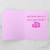 ヨガ先生ロータスフラワービッグカード サンキューカード (内部)