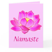 ヨガ先生ロータスフラワービッグカード