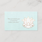 ヨガ先生写真白蓮の花 名刺 (裏面)