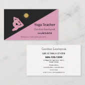 ヨガ先生印象派ピ色彩の鮮やかック 名刺 (正面/裏面)