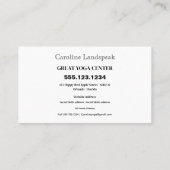 ヨガ先生印象派絵を描秋茶色 名刺 (裏面)