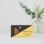ヨガ先生印象派色彩の鮮やか黄数々の色 名刺 (スタンド正面)