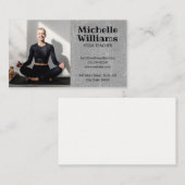 ヨガ先生着座ビジネスカード 名刺 (正面/裏面)