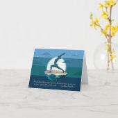 ヨガ先生瞑想ポーズフローティングアイランド引用文 カード (黄色い花)