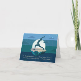 ヨガ先生瞑想ポーズフローティングアイランド引用文 カード